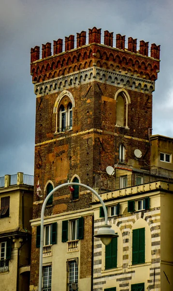 View Morchi Tower Torre Dei Morch Genoa Italy — Stock Photo, Image