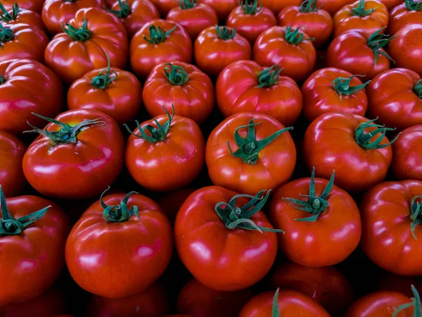 Groupe Tomates Fraîches Sur Marché — Photo