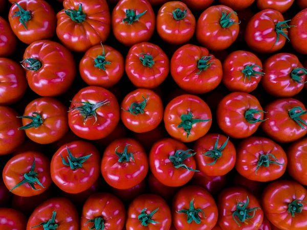 Groupe Tomates Fraîches Sur Marché — Photo