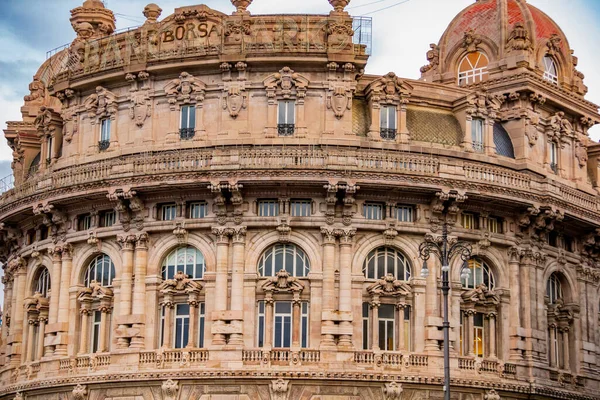 Palazzo Della Borsa Gênova Itália Projetado Por Adolfo Coppede Construído — Fotografia de Stock