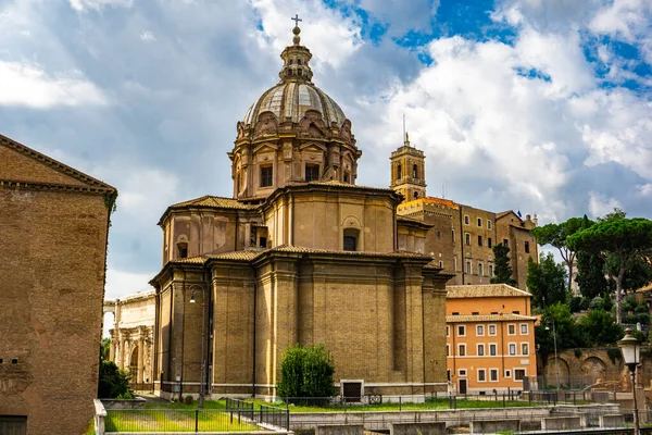 Veduta Della Chiesa Dei Santi Luca Martina Roma — Foto Stock