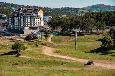 Sırbistan 'daki Zlatibor dağındaki çayırlara bak