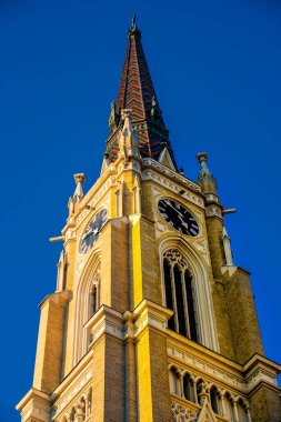Sırbistan 'ın Novi Sad kentindeki Mary Church' e Bakış