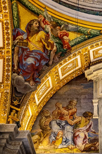 Vaticano Septiembre 2018 Pintura Los Techos Catedral San Pedro Vaticano — Foto de Stock