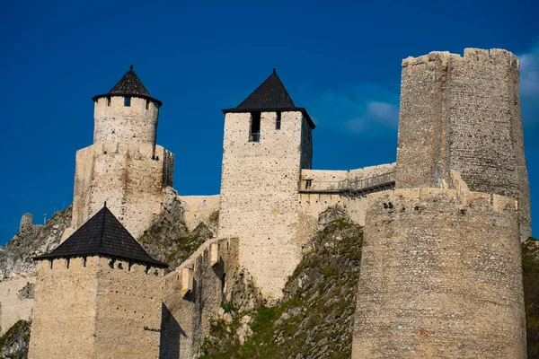 Vue Forteresse Médiévale Golubac Serbie — Photo