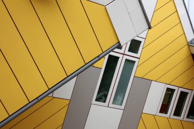 Modern kentsel geometrik mimariye yakın çekim