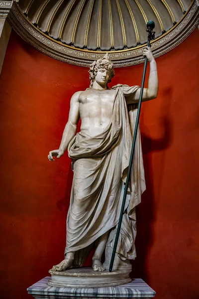 Vatican September 2018 Patung Kolosal Antinous Sebagai Dionysos Osiris Museo — Stok Foto