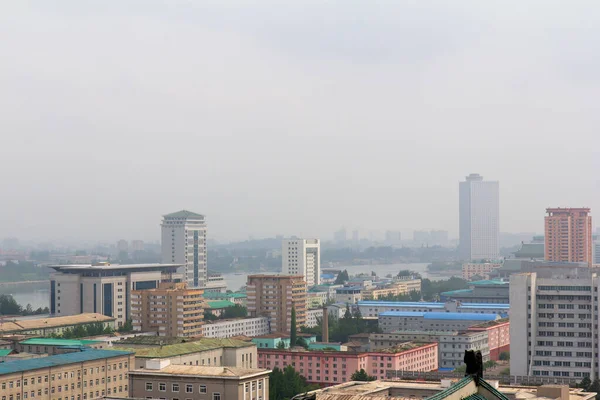 Pyongyang North Korea 2015 Július Panorámás Kilátás Észak Koreai Phenjanban — Stock Fotó