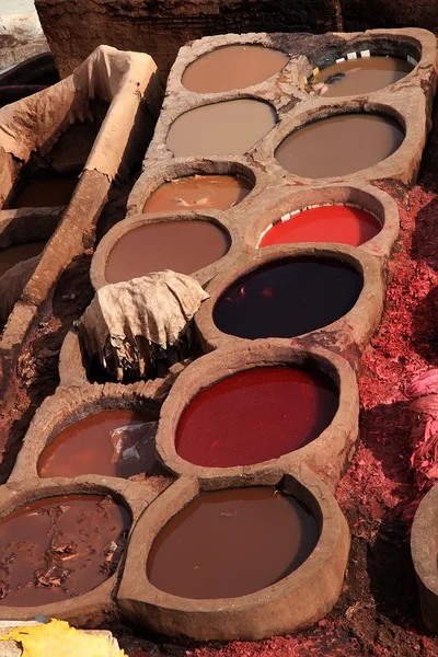 Tannerie à Fès, Maroc — Photo