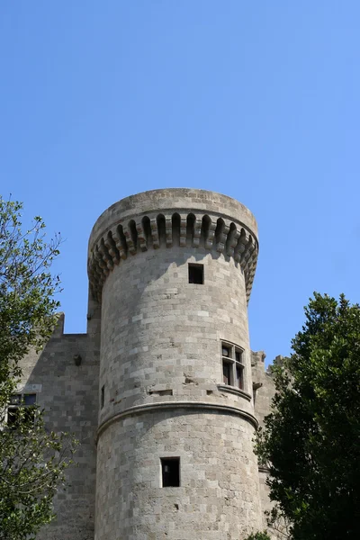 Castillo de los caballeros de San Juan en la isla de Rodas, Grecia —  Fotos de Stock