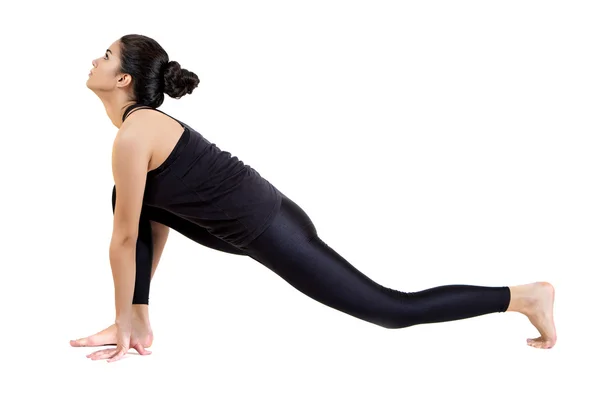 Pretty young woman training yoga — Stock Photo, Image