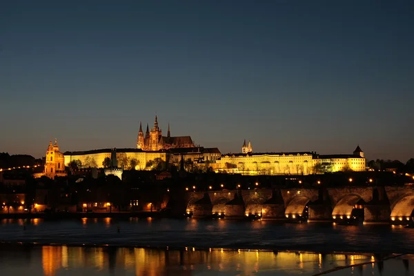 Praga de noche — Foto de Stock