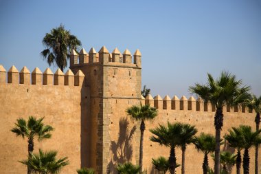 Old city walls in Rabat, Morocco clipart