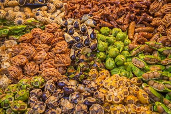 Słodycze na rynku marokańskim — Zdjęcie stockowe