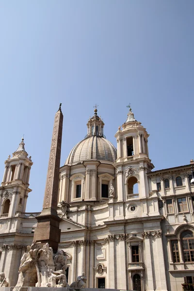 Svatý agnese v Janku v piazza navona, Řím, Itálie — Stock fotografie