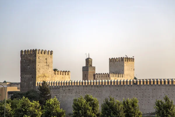 Oude stadsmuren in Fez, Marokko — Stockfoto