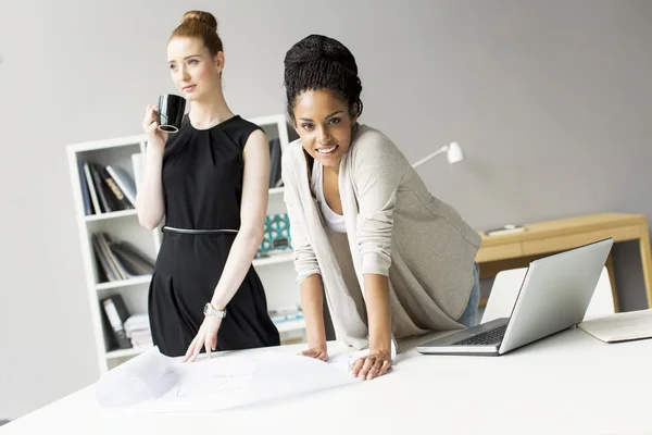 Jonge vrouwen op kantoor — Stockfoto