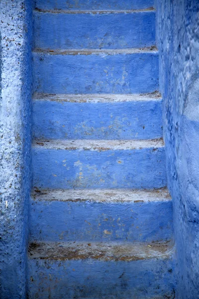 Blå trappor — Stockfoto