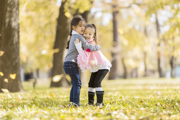 Kleine meisjes in het park — Stockfoto