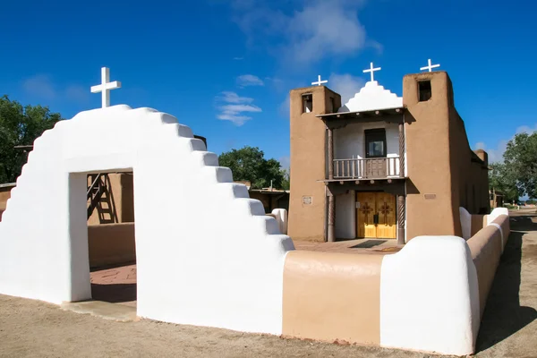 San geronimo 教堂在 taos 普韦布洛，美国 — 图库照片