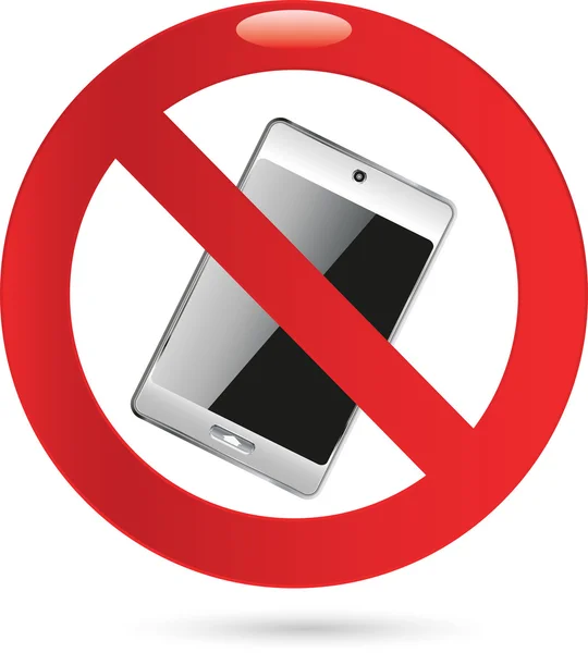 Pas de signe mobile — Image vectorielle