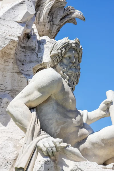 Fontana dei Quattro Fiumi na Piazza Navona, Roma — Fotografia de Stock