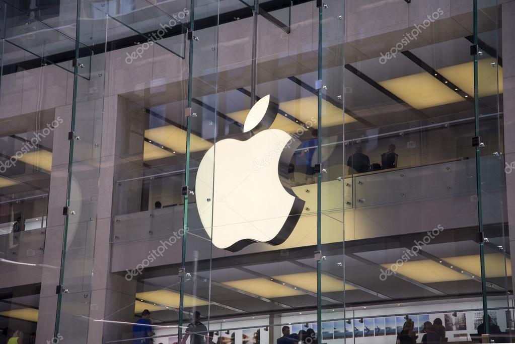 SYDNEY, AUSTRALIA - FEBRUARY 2, 2015: Detail from Apple shop in Sidney, Australia. Apple is American multinational corporation founded at 1976 at Cupertino, California.