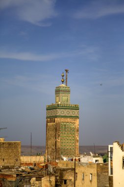 Bou Inania Madrasa minaret in Fes, Morocco clipart