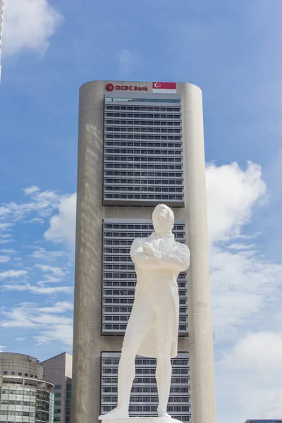 Stamford Raffles statua w Singapurze — Zdjęcie stockowe