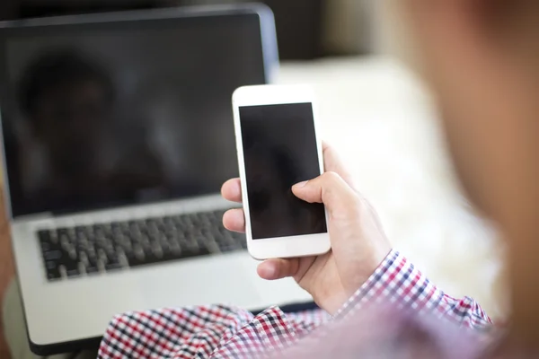 Busy young man — Stock Photo, Image