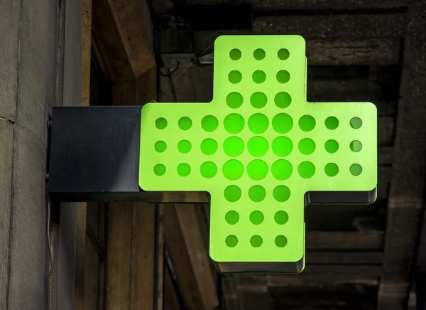 Pharmacy sign on the street — Stock Photo, Image