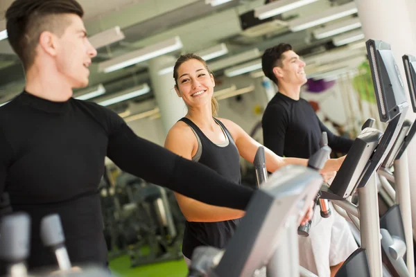 Personas entrenando en el gimnasio —  Fotos de Stock