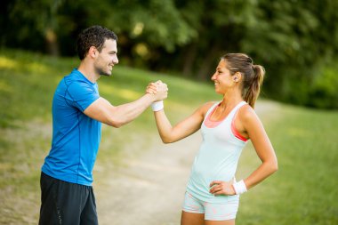 Egzersiz çekici çift