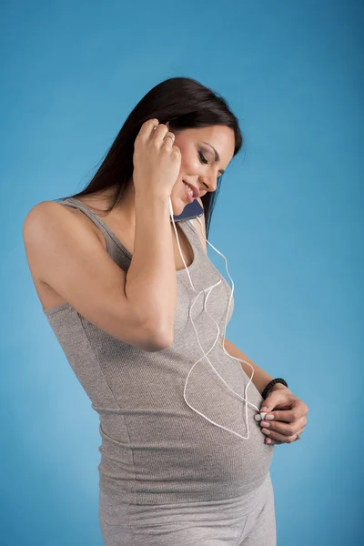 Baby listen to the music — Stock Photo, Image
