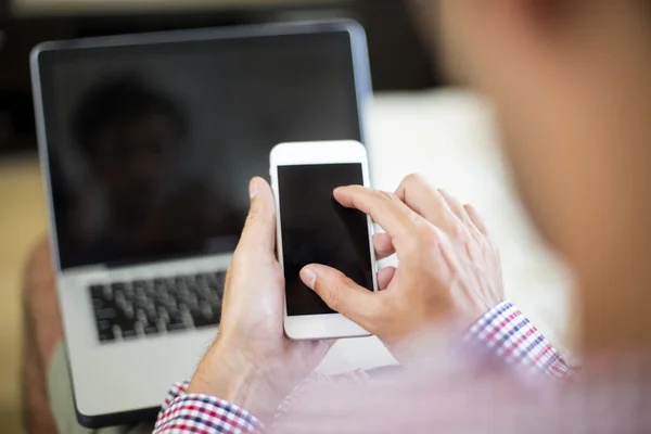 Busy young man — Stock Photo, Image