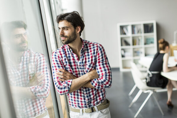 Young man in the office