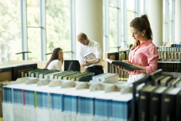 Young woman in the library