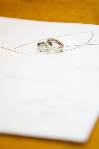 Wedding rings close up — Stock Photo, Image