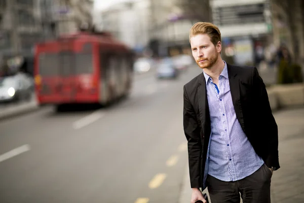 Man waiting taxi — Stock Photo, Image