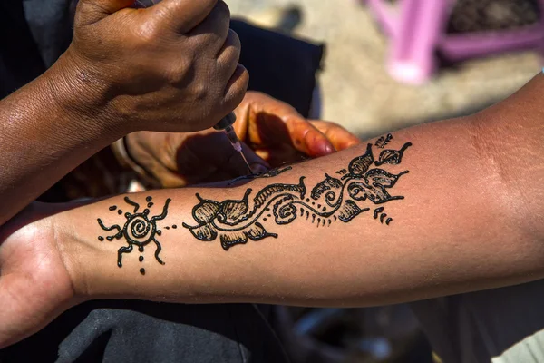 Tetoválás a kezét — Stock Fotó