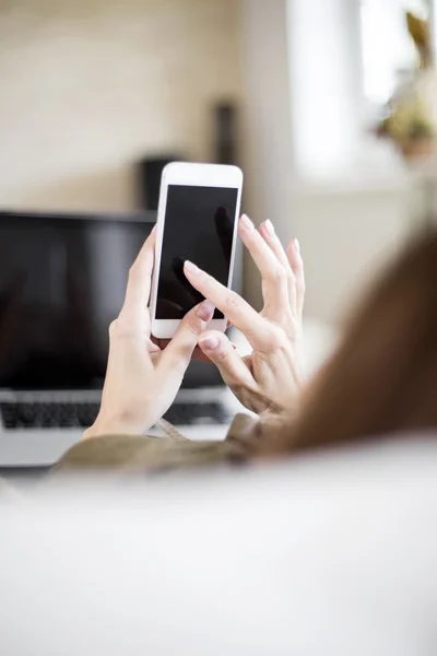 Young woman with phone Stock Image