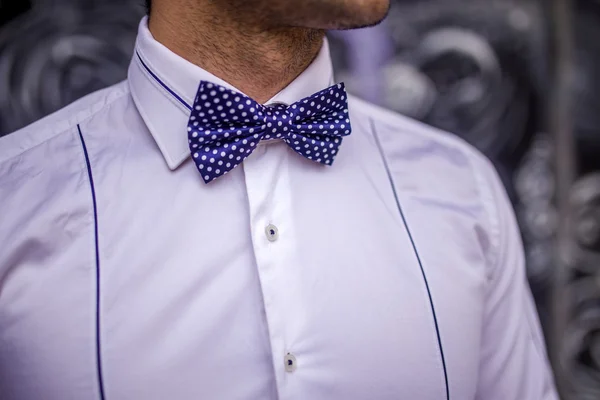 Bowtie op man close-up — Stockfoto