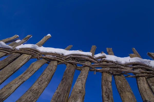 Detail aus Holzzaun — Stockfoto