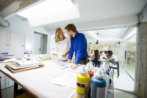 Young people in the office — Stock Photo, Image