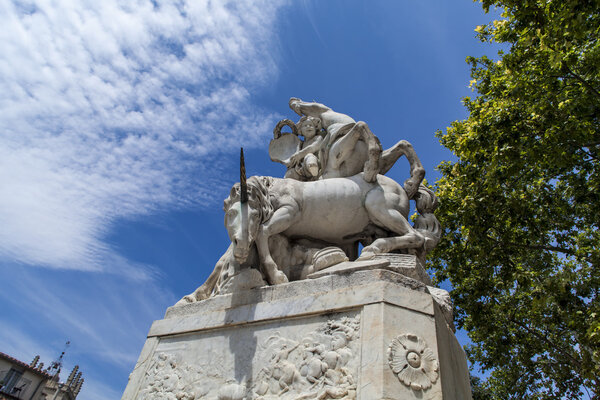 La fontaine des Licornes in Montpellier