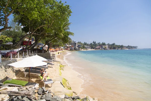 Spiaggia di Hikkaduwa nello Sri Lanka — Foto Stock