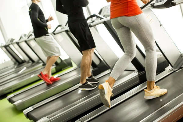 Ungdomar i gymmet — Stockfoto