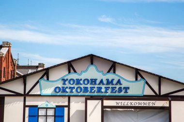 Yokohama, Japonya - 6 Ekim 2016: Yokohama Octoberfest, Japonya. Japonya 'nın en büyük bira festivali.