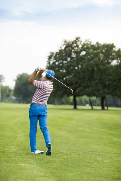 Man playing golf — Stock Photo, Image