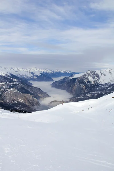 Inverno montanhas vista — Fotografia de Stock